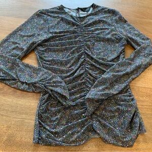 Ted Baker Floral Ruched Long Sleeve Top